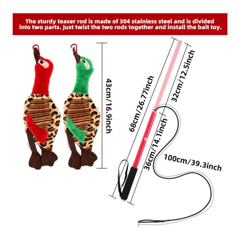 Extendable Flirt Pole — Chase & Tug Toy