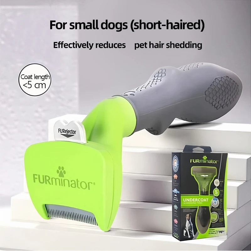 Pro Deshedding Brush for Dogs & Cats — Long or Short Coats