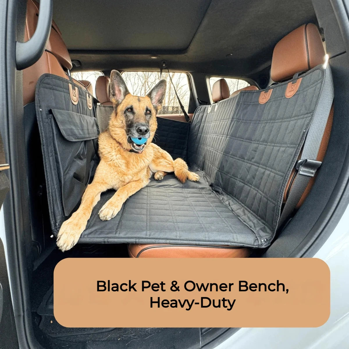 Heavy-Duty Back Seat Cover — Waterproof Dog Hammock for Cars, Trucks & SUVs