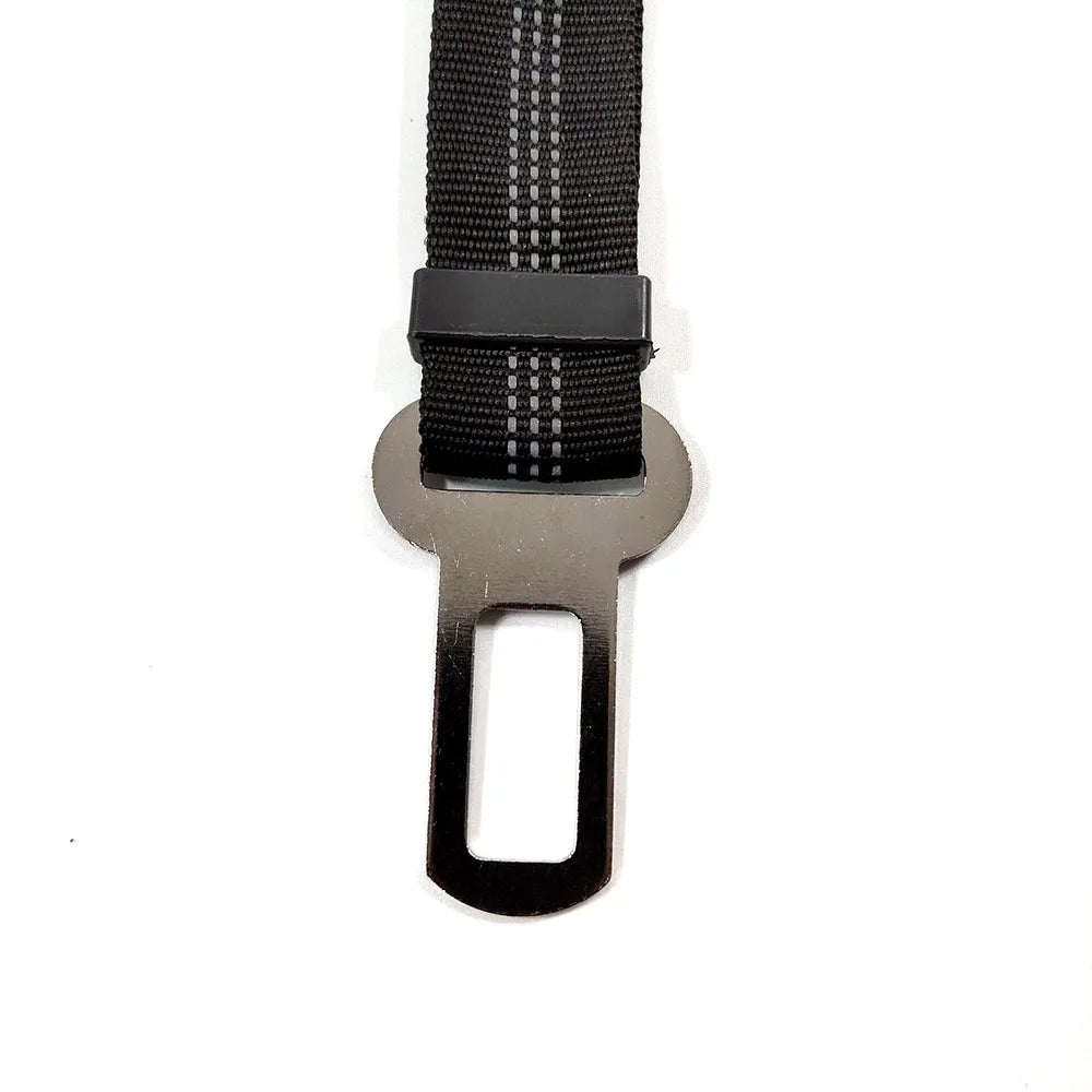 Dog Car Seat Belt — Adjustable Safety Tether with Elastic Buffer