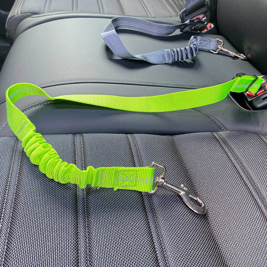 Dog Car Seat Belt — Adjustable Safety Tether with Elastic Buffer