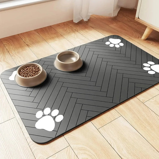 Absorbent Pet Feeding Mat — Waterproof, Non-Slip (3 Sizes)