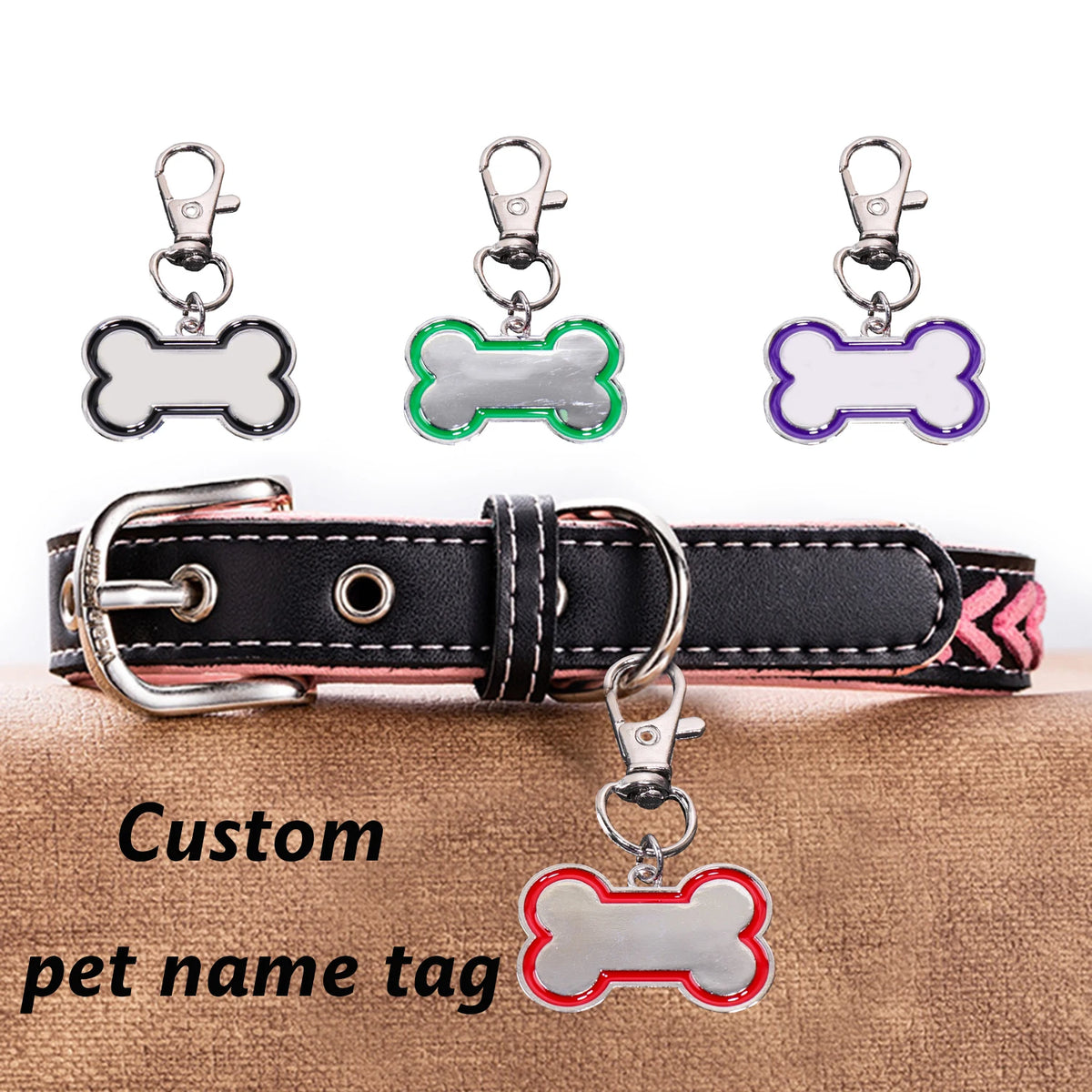 Engraved Bone-Shape Dog Tag — Laser Personalized