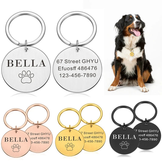 Custom Engraved Slide-On Collar Nameplate — Silent ID Tag