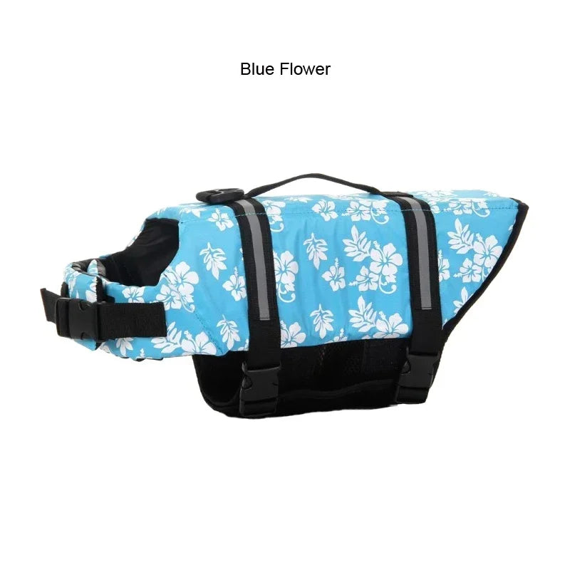 Dog Life Jacket — Adjustable Flotation Vest with Reflective Strips (XXS–XXL)