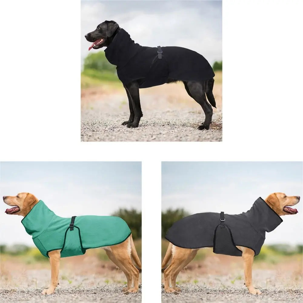 High-Neck Thermal Dog Jacket — Windproof Winter Layer (S–5XL)