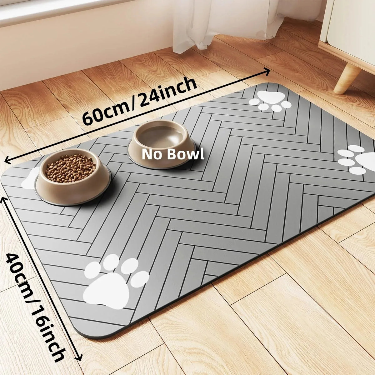 Absorbent Pet Feeding Mat — Waterproof, Non-Slip (3 Sizes)