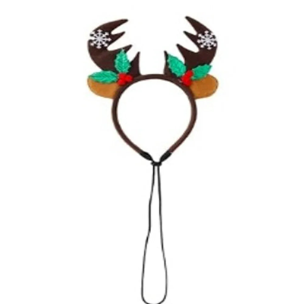 Reindeer Antlers Dog Headband — Holiday Costume for Medium & Large Dogs