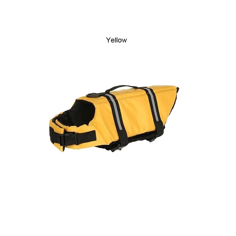 Dog Life Jacket — Adjustable Flotation Vest with Reflective Strips (XXS–XXL)