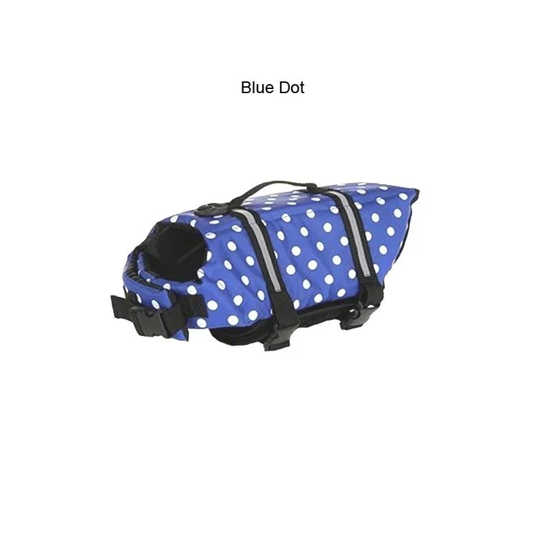 Dog Life Jacket — Adjustable Flotation Vest with Reflective Strips (XXS–XXL)