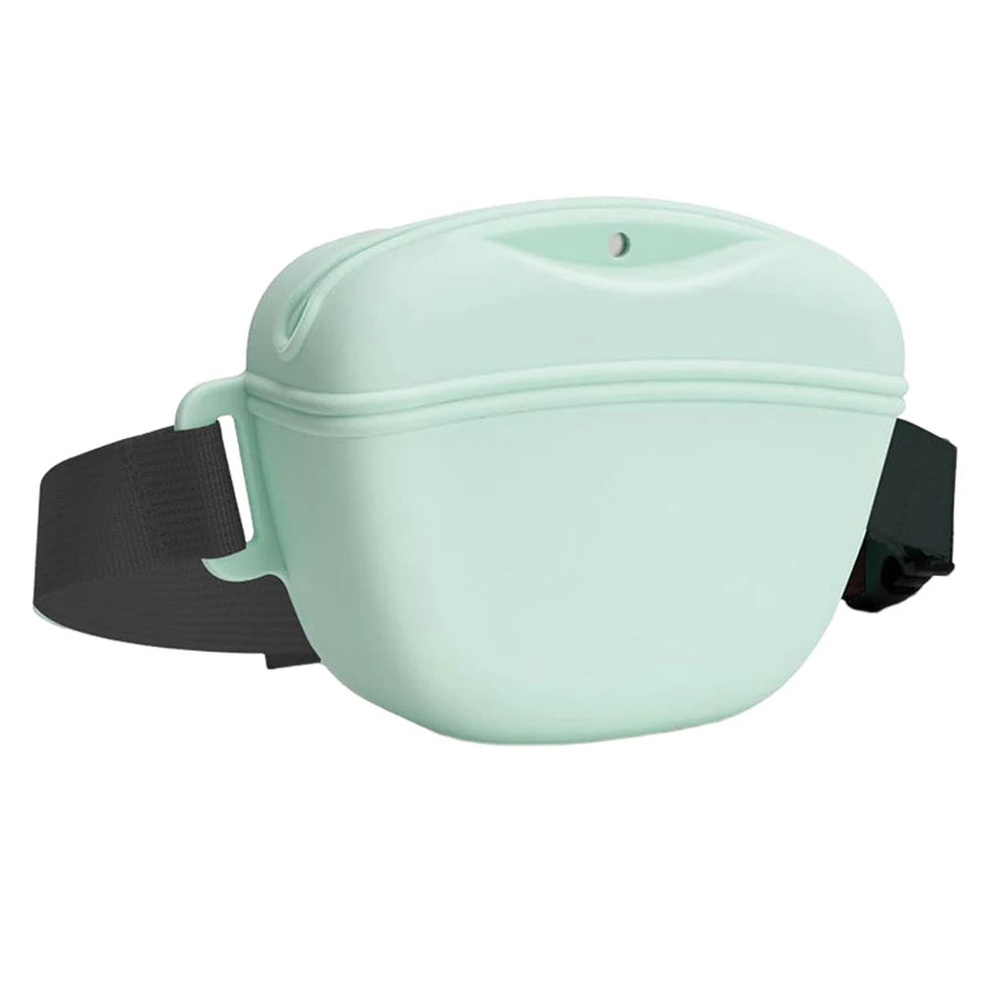 Silicone Treat Pouch — Clip-On Training Bag with Belt