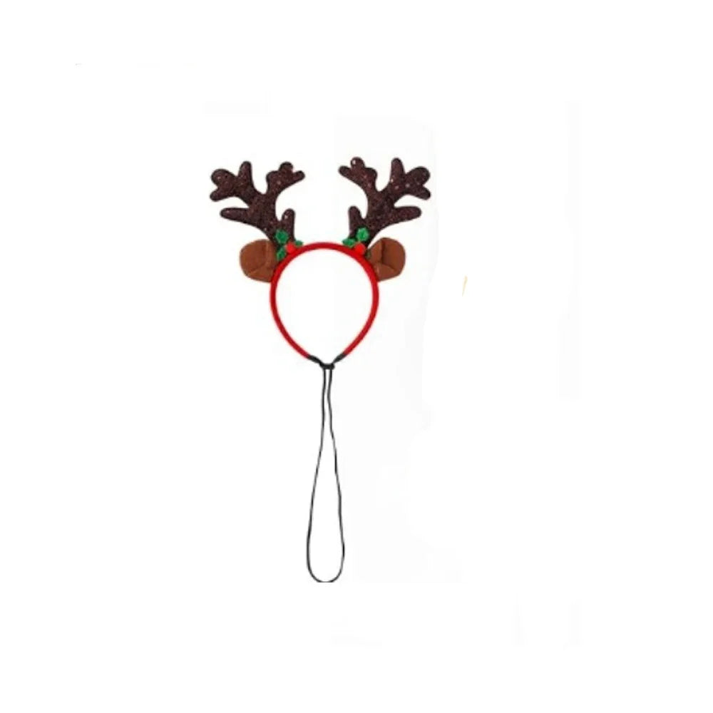 Reindeer Antlers Dog Headband — Holiday Costume for Medium & Large Dogs