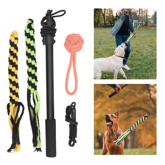 Extendable Flirt Pole Set — 3 Interchangeable Lures