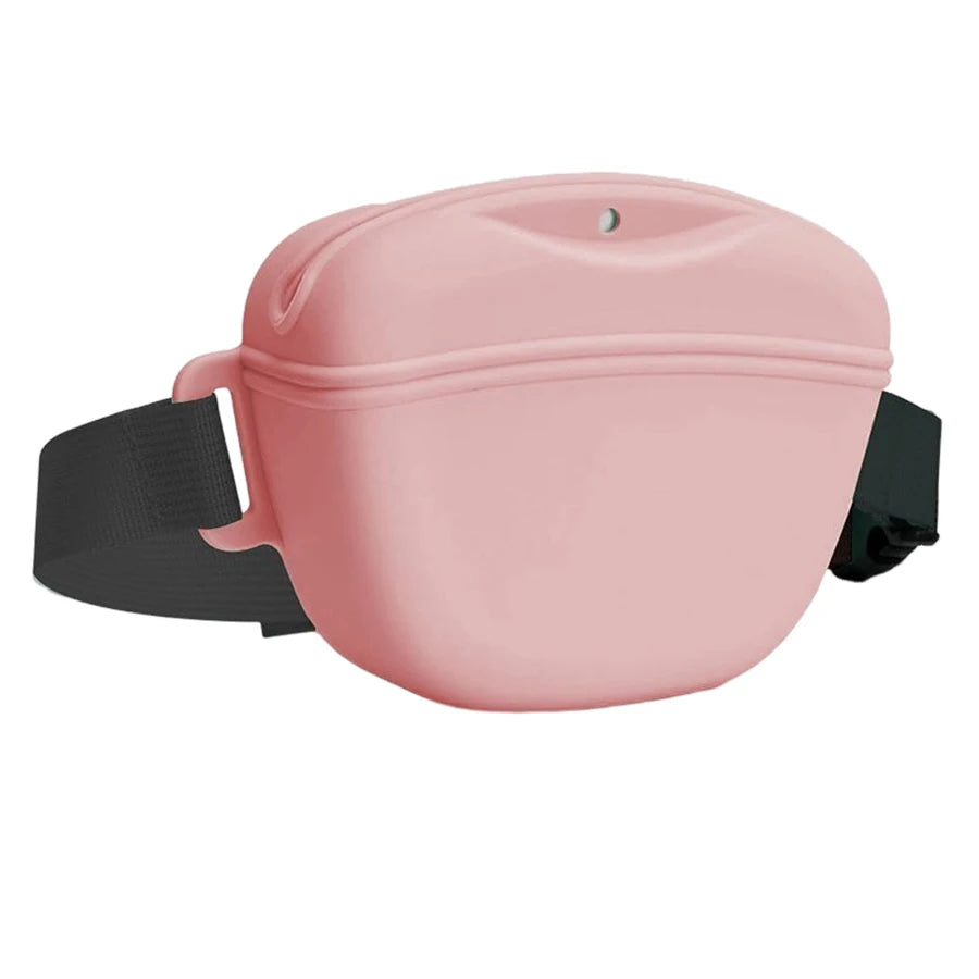 Silicone Treat Pouch — Clip-On Training Bag with Belt
