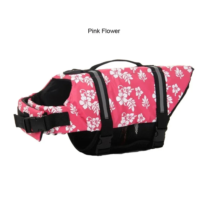 Dog Life Jacket — Adjustable Flotation Vest with Reflective Strips (XXS–XXL)