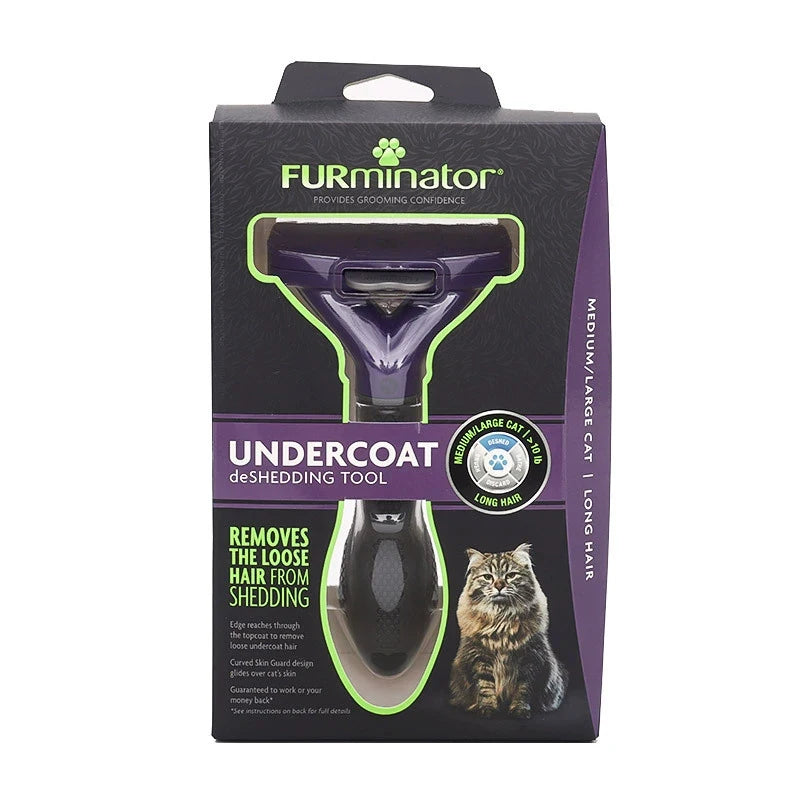 Pro Deshedding Brush for Dogs & Cats — Long or Short Coats