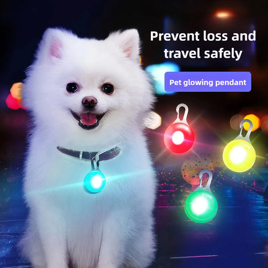 LED Dog Collar Light — Clip-On Safety Pendant for Night Walks