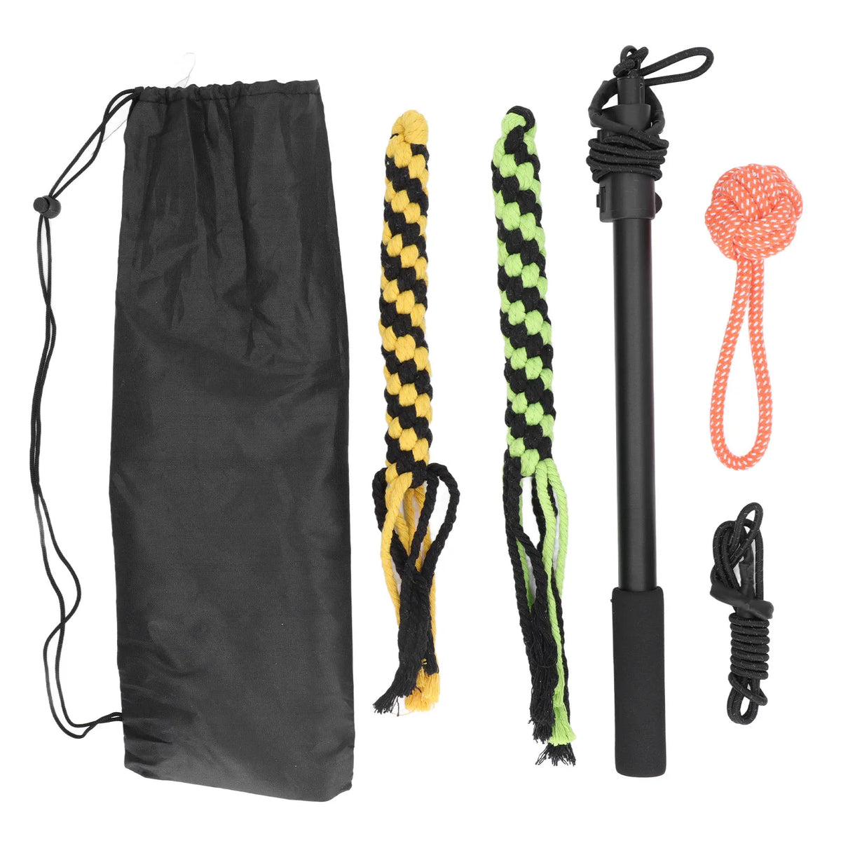 Extendable Flirt Pole Set — 3 Interchangeable Lures