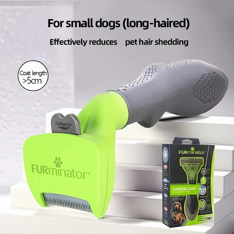 Pro Deshedding Brush for Dogs & Cats — Long or Short Coats
