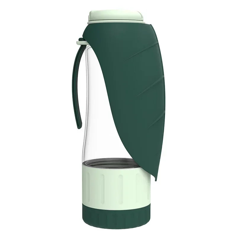 2-in-1 Dog Travel Bottle — Water Dispenser + Food Container