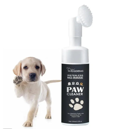 Waterless Paw Cleaning Foam with Brush — No-Rinse Formula (100ml)