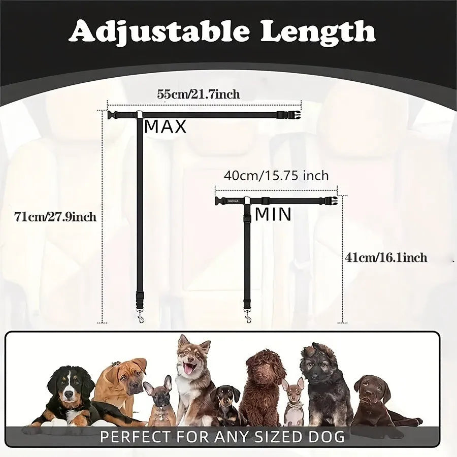 Simple Dog Car Seat Belt — Clip-In Tether