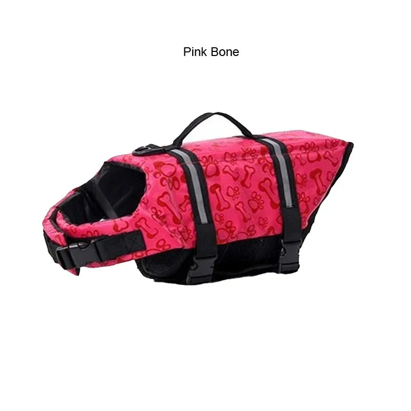 Dog Life Jacket — Adjustable Flotation Vest with Reflective Strips (XXS–XXL)