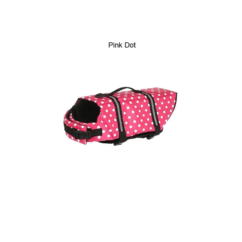 Dog Life Jacket — Adjustable Flotation Vest with Reflective Strips (XXS–XXL)