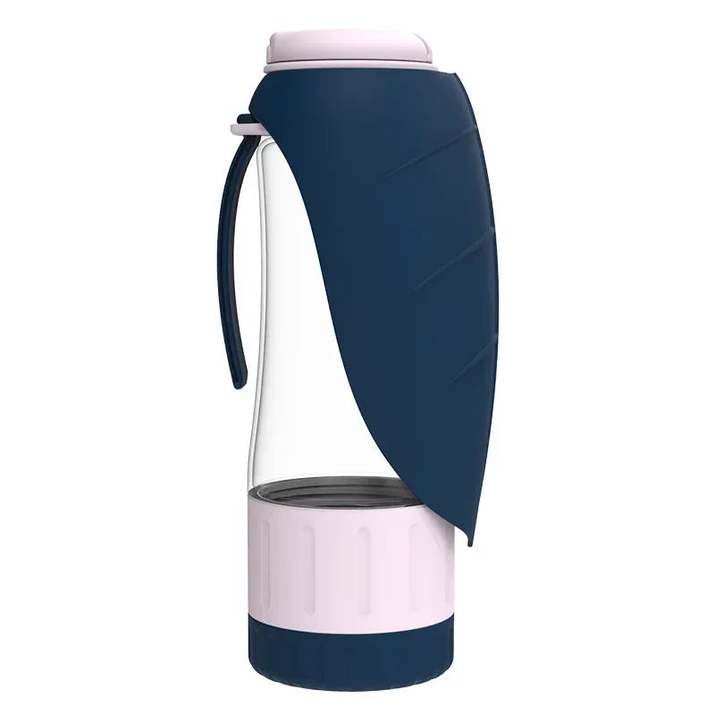 2-in-1 Dog Travel Bottle — Water Dispenser + Food Container