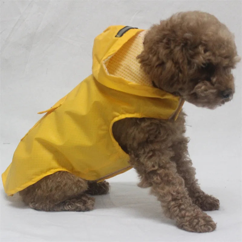 Waterproof Dog Raincoat with Hood & Reflective Stripe (S–6XL)