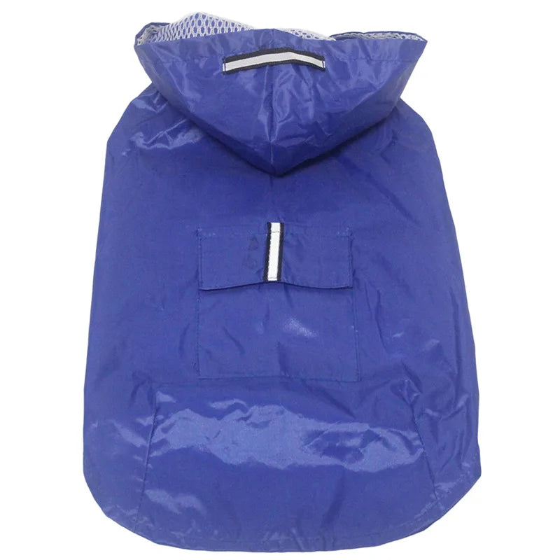 Waterproof Dog Raincoat with Hood & Reflective Stripe (S–6XL)