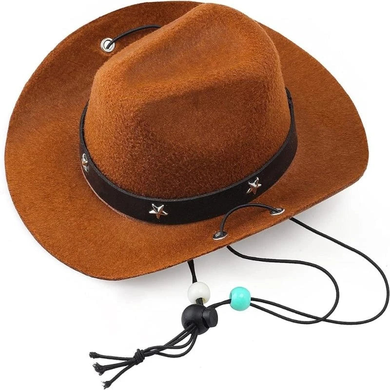 Dog Cowboy Hat with Bandana Costume