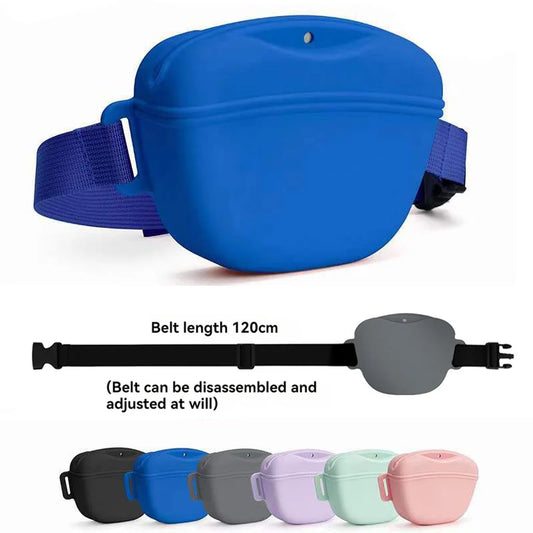 Silicone Treat Pouch — Clip-On Training Bag with Belt