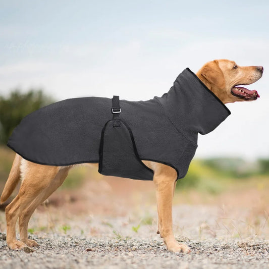 High-Neck Thermal Dog Jacket — Windproof Winter Layer (S–5XL)