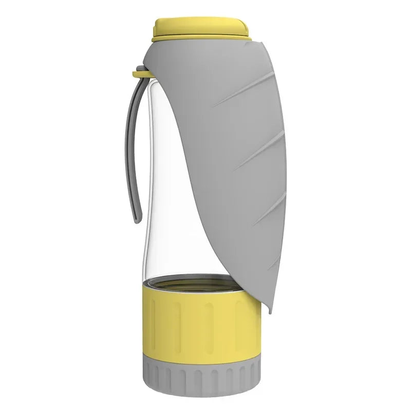 2-in-1 Dog Travel Bottle — Water Dispenser + Food Container
