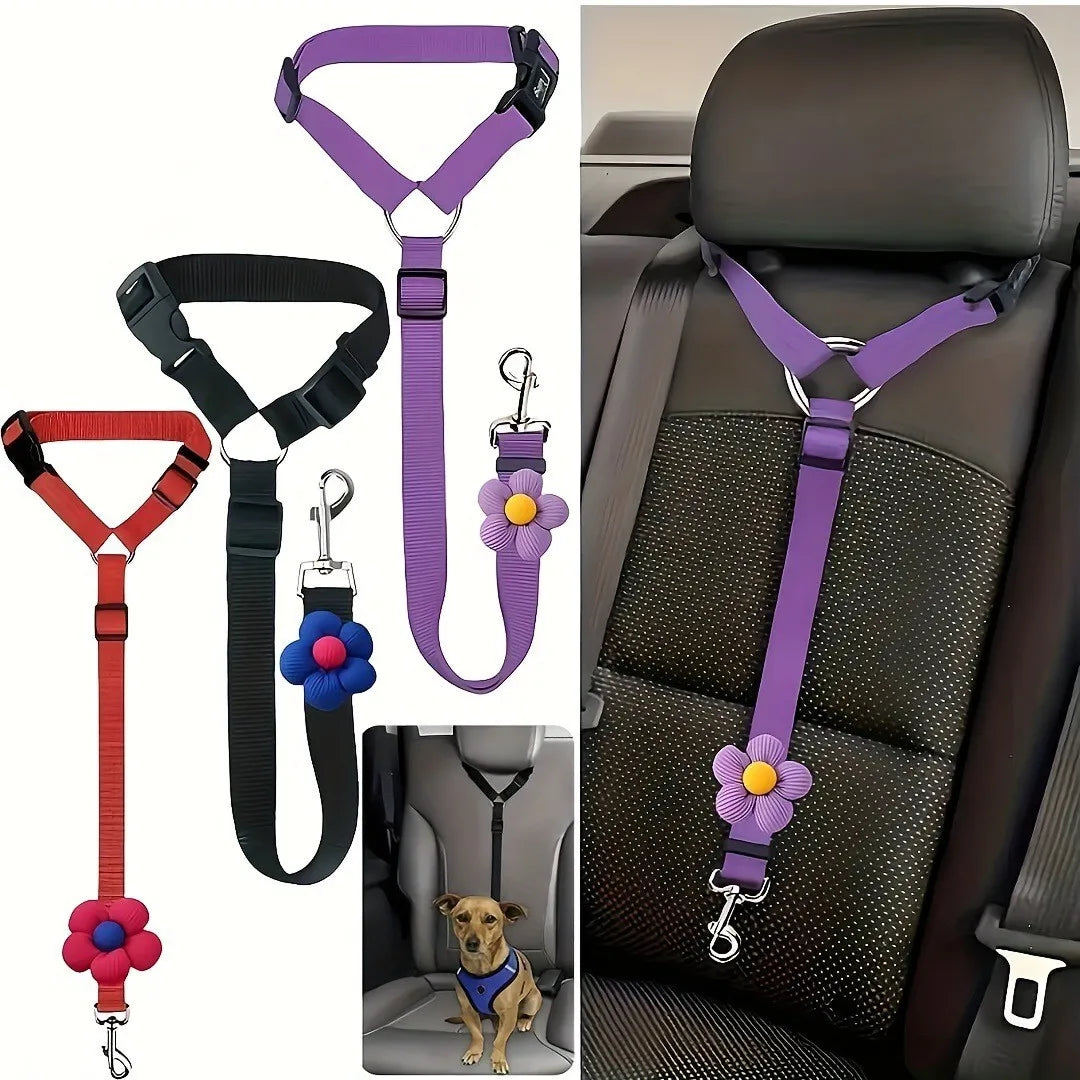 Simple Dog Car Seat Belt — Clip-In Tether