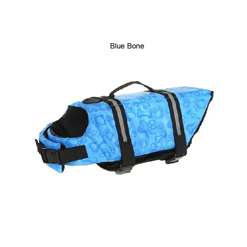 Dog Life Jacket — Adjustable Flotation Vest with Reflective Strips (XXS–XXL)
