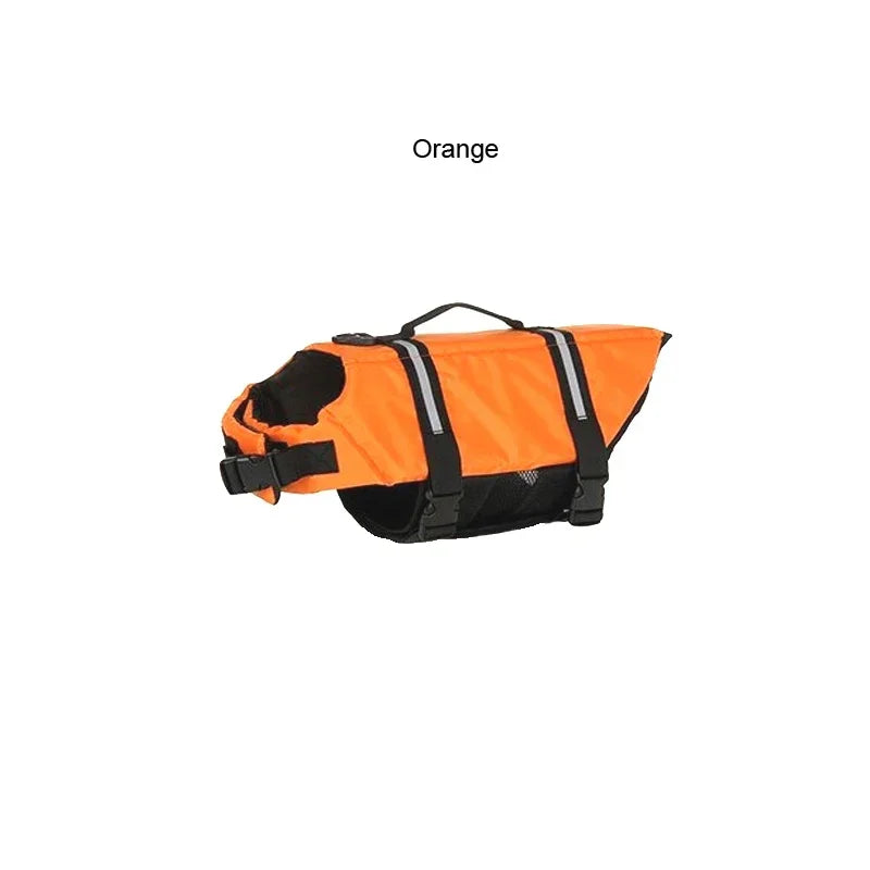Dog Life Jacket — Adjustable Flotation Vest with Reflective Strips (XXS–XXL)