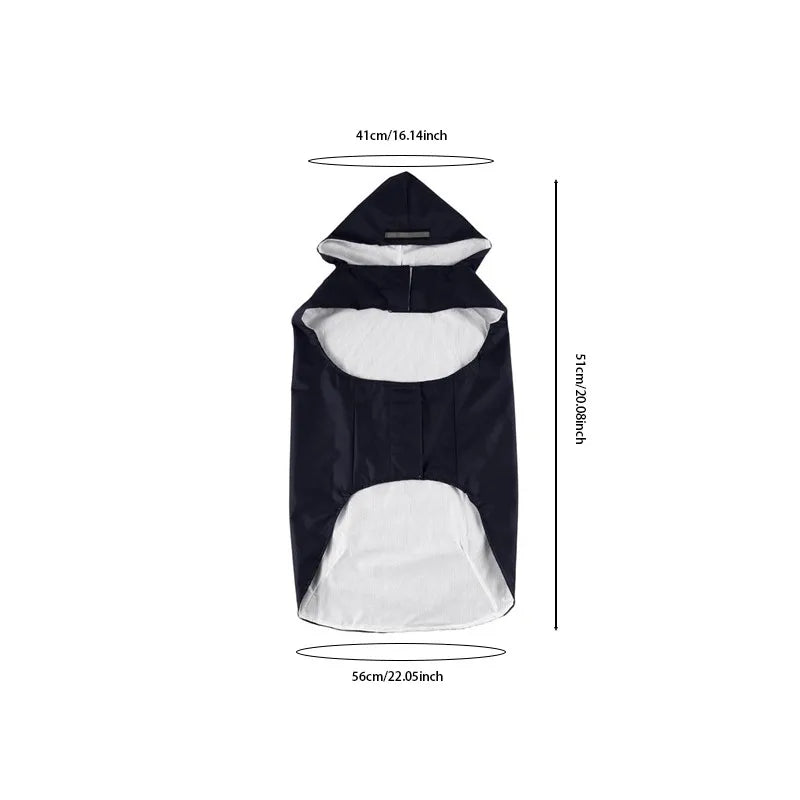 Waterproof Dog Raincoat with Hood & Reflective Stripe (S–6XL)