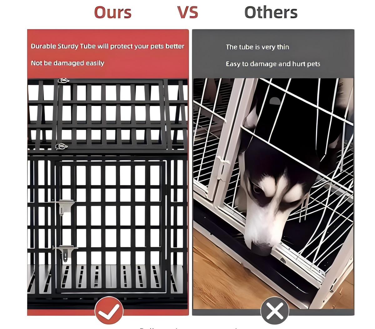 55" Heavy Duty Dog Crate for Large Dogs with Lockable Wheels